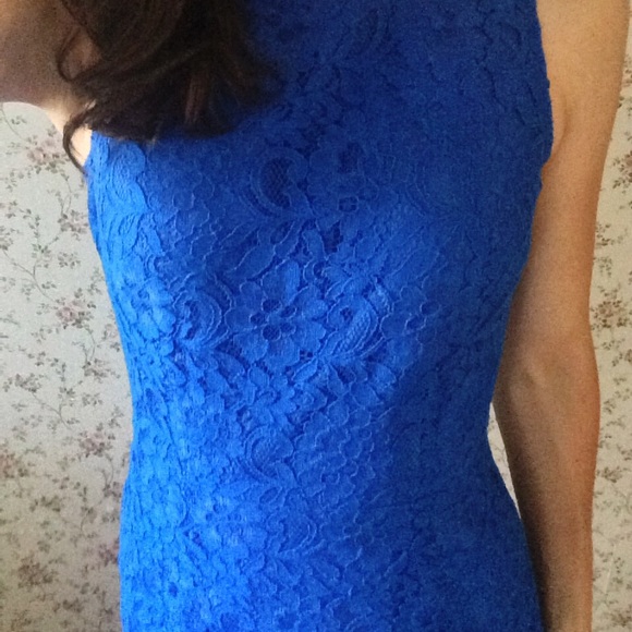 JCrew Blue Floral Lace Shift Dress - Picture 8 of 8